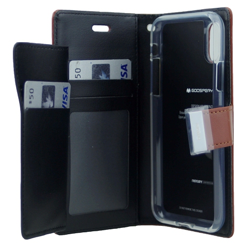 iPhoneXR Goospery Rich Diary Flip,Brown
