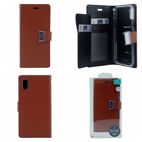 iPhoneXR Goospery Rich Diary Flip,Brown