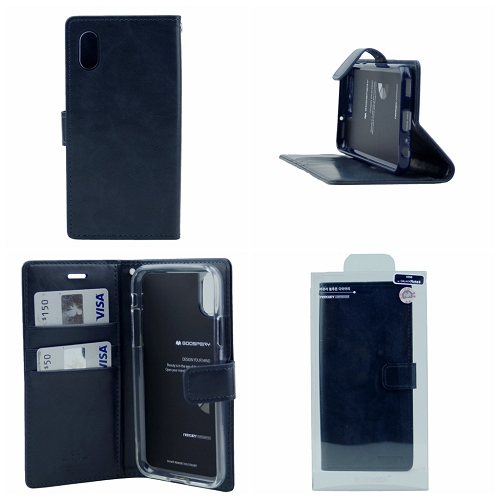 TopSave Goospery BlueMoon Diary For Iphone XS Max,Navy Blue