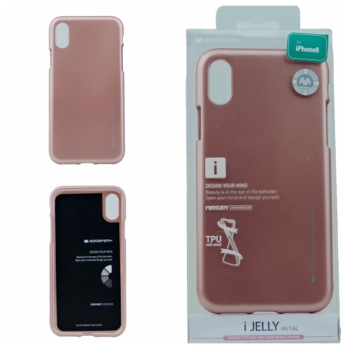 iPhone XS Max Goospery IJelly Metal Case,Rose Gold