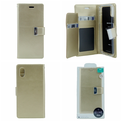 iPhone XS Max Goospery Rich Diary Flip,Gold