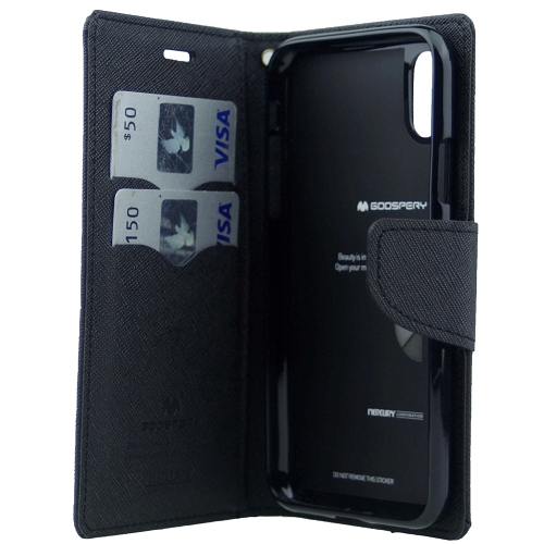 iPhone XS Max Goospery Fancy Diary Flip,Black