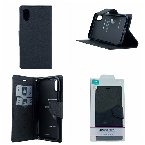 iPhone XS Max Goospery Fancy Diary Flip,Black