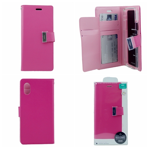 iPhone XS Max Goospery Rich Diary Flip,Hot Pink