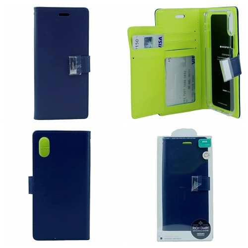 iPhone XS Max Goospery Rich Diary Flip,Navy Blue