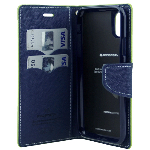 iPhone XS Max Goospery Fancy Diary Flip,Green