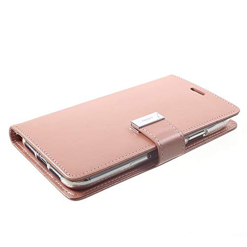 TopSave Goospery Rich Diary Flip For Iphone XS Max, Rose Gold