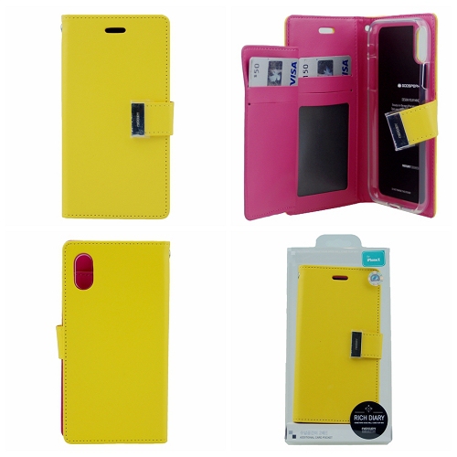 iPhone XS Max Goospery Rich Diary Flip,Yellow