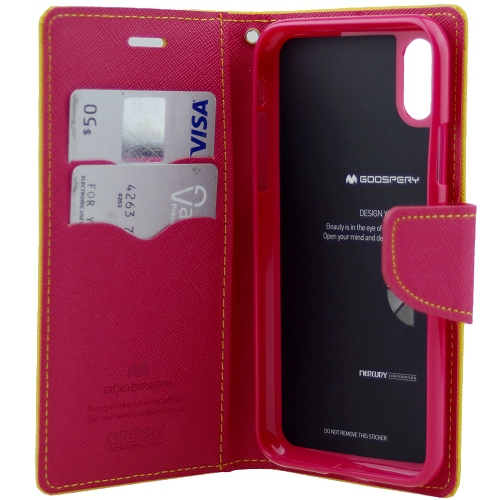 iPhone XS Max Goospery Fancy Diary Flip,Yellow