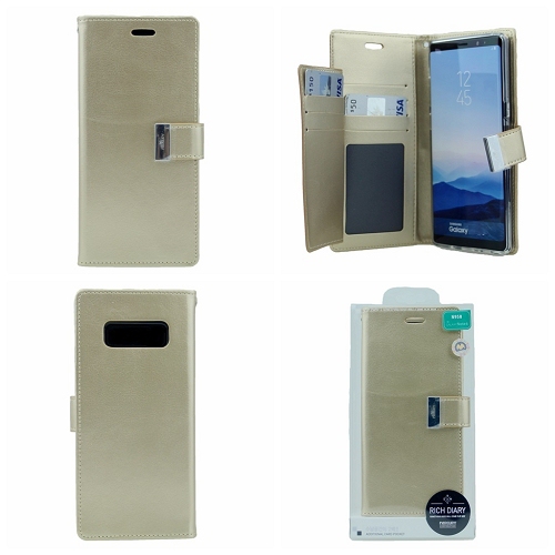 Samsung S10 Goospery Rich Diary Flip,Gold