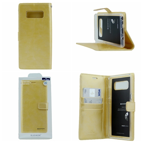 étui agenda goospery bluemoon pour Samsung S10e, or