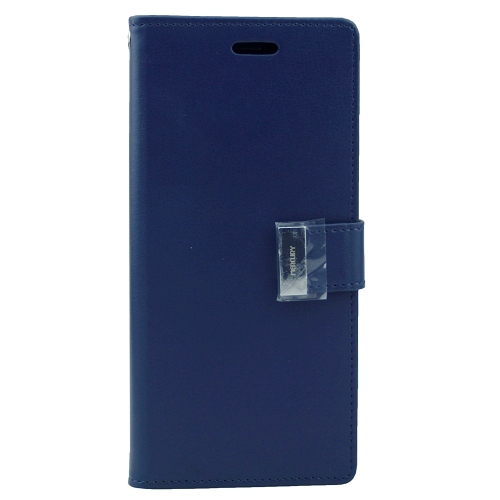 étui agenda riche goospery pour Samsung S10e, bleu marin
