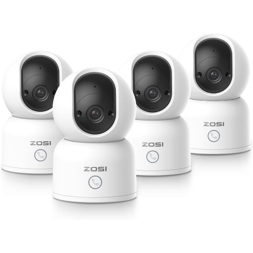 4 caméras de surveillance extérieures avec fil HD-TVI 1080p avec vision nocturne jour/infrarouge 120 pi 720p/1080N/1080p/5 Mpx/4K HD-TVI de ZOSI -