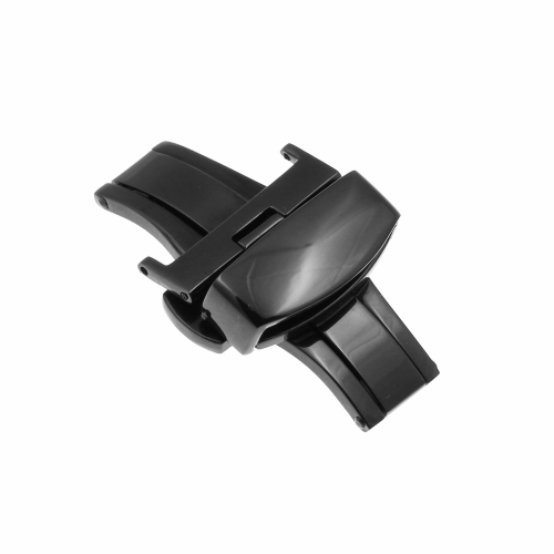 STRAPSCO  Butterfly Deployant Deployment Clasp Buckle for Watch Band Strap - 20MM - In Black