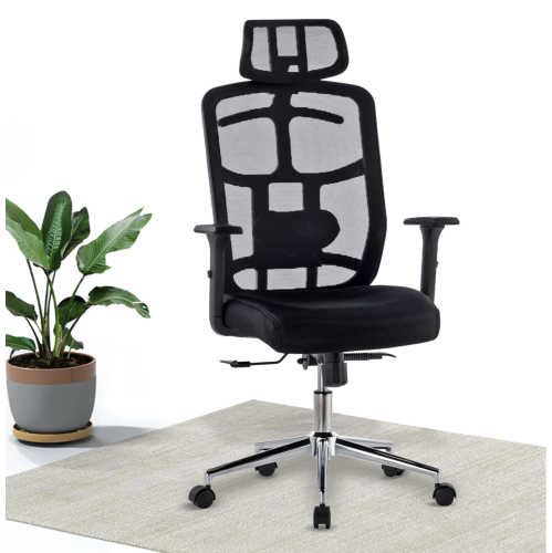 MotionGrey - Chaise de bureau ergonomique élégante à haute maille, chaise de bureau confortable pour ordinateur, tête et accoudoir réglables et