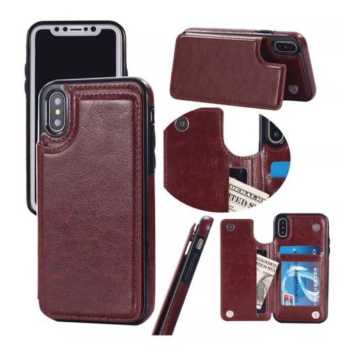 Leather Case for iPhone X/XS Card Holder Vertical Wallet Cases Back