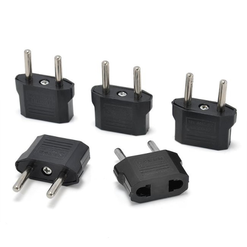 5PCS Black US/AU to European EU Travel Charger Adapter Plug Outlet Converter 