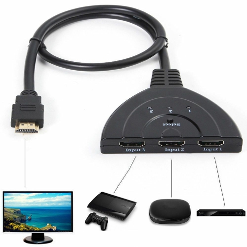 3 Port HDMI Switcher Adapter AV Switch Selector Converter Splitter Hub HDTV PC