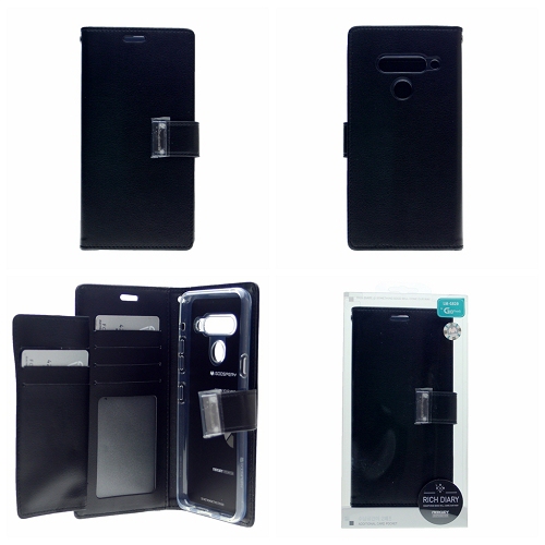 LG G8 ThinQ Goospery Rich Diary Case, Black