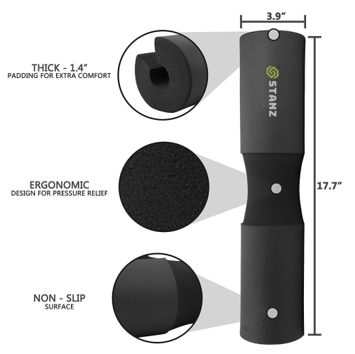 Coussin anti-absurdes avec sangles pour le cou et les épaules de Stanz, noir