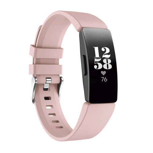 StrapsCo Bande Bracelet de Montre en Caoutchouc de Silicone pour Fitbit Inspire & Inspire HR - Médium-Long - Rose