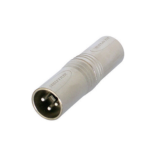 Neutrik NA3MM Circular Adapter - 3-Pole XLR Male to 3-Pole XLR Male