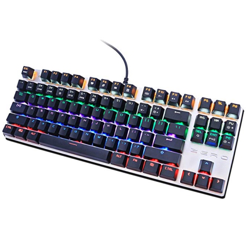 KUNOVA  Miiu (Tm) Multi Color Backlit 87 Keys Mechanical Gaming Keyboard In Black