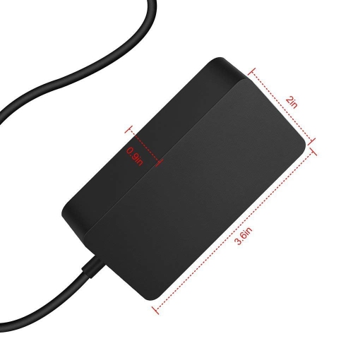 Surface BOOK Charger,AUKEH 15V 4A 65W Charger Adapter Power Supply,Surface Go Charger with 5V/1A USB Port 1706,