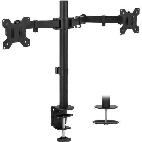 MOUNT-IT! Mount-It Dual Monitor Adjustable Desk Mount - - (Mi-2752) In Black I was originally going to use the clamp mechanism, but then decided that the grommit mount was best for