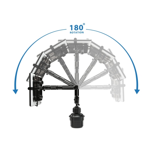 Mount-It! Car Cup Holder Tablet Mount, Full Motion for iPad Pro/Mini/Air, Amazon Fire, Samsung Galaxy, & 7"-11" Android Tablet