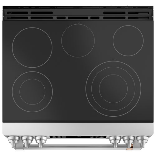 Café 30" True Convection 5-Element Slide-In Smooth Top Electric Range (CCES700P2MS1)-Stainless Steel