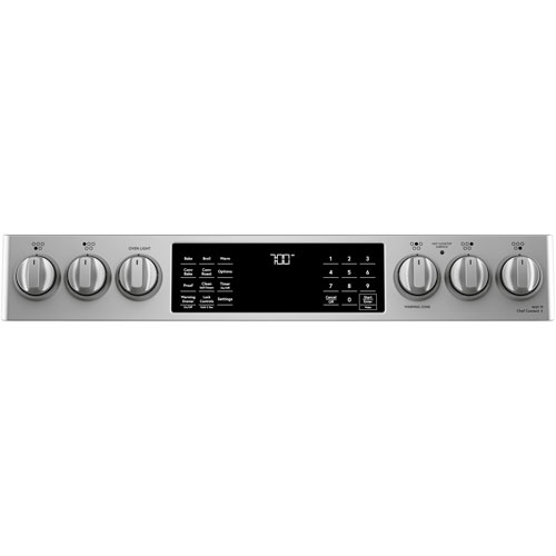Café 30" True Convection 5-Element Slide-In Smooth Top Electric Range (CCES700P2MS1)-Stainless Steel