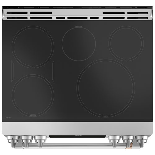 Café 30" 5.7 Cu Ft True Convection 5-Element Slide-In Induction Range (CCHS900P2MS1)-Stainless Steel