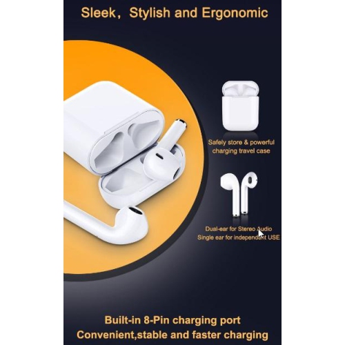 SAMA Latest Airbuds Bluetooth with wireless Charging case/ popup window function/ auto Connect and touch functions