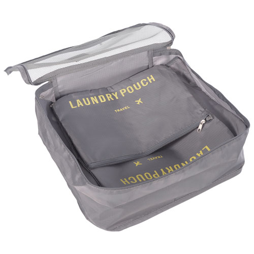 Nicci Luggage 6-Piece Travel Organizer Set - Grey