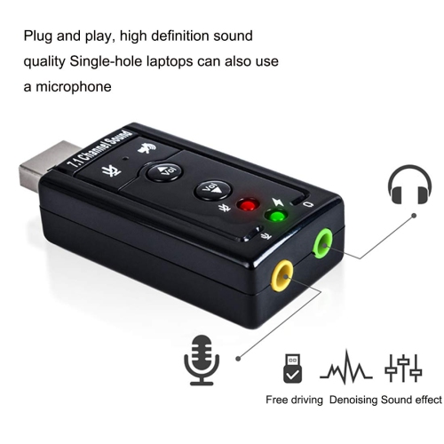 Mini USB 2.0 3D Virtual 480Mbps External 7.1 Channel Audio Sound Card Adapter