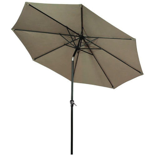 9 Ft Patio Umbrella with Tilt and Crank, Centred Umbrellas Outdoor Market Parasol Sun Shelter Table Umbrella with 8 Sturdy Ribs