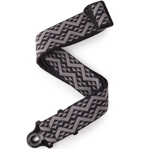 Planet Waves Auto Lock Padded Guitar Strap - Black Geometric