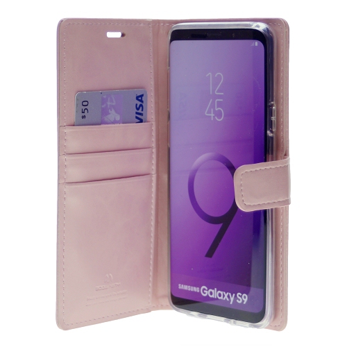 Samsung S9 Goospery Bluemoon Diary Case, Rose Gold