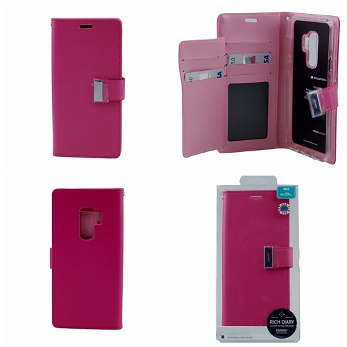 Galaxy S9 Goospery Rich Diary Flip,Hot Pink
