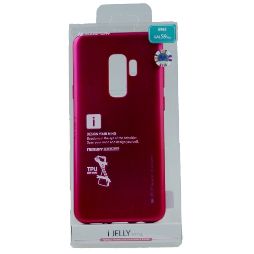 Galaxy S9 Goospery iJelly Metal Case,Hot Pink