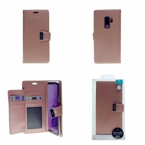 Samsung S9 Goospery Rich Diary Case, Rose Gold