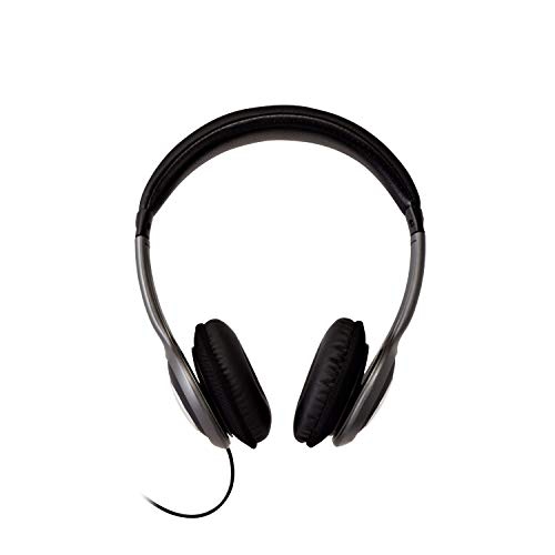 V7 HA520 Deluxe Stereo Headphones with Volume Control - Black & Grey