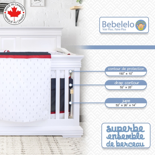 Bebelelo - Ensemble Literie - 5 Morceaux - Les Flèches Bleu