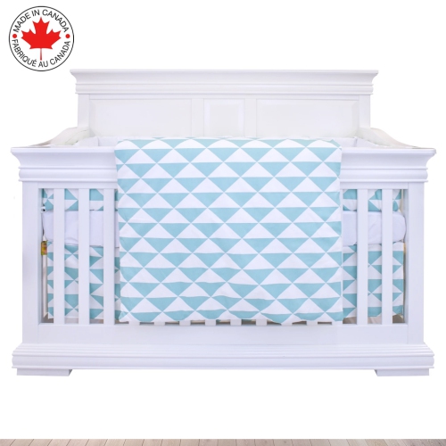 Bebelelo - Ensemble Literie - 5 Morceaux - Triangle bleu et blanc