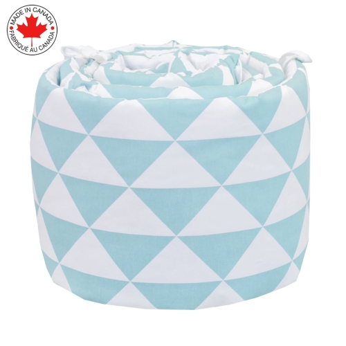 Bebelelo - Ensemble Literie - 5 Morceaux - Triangle bleu et blanc