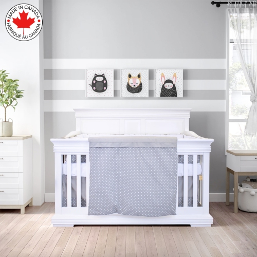 Bebelelo - Ensemble Literie - 5 Morceaux - Étoile sur fond gris