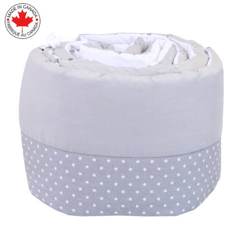 Bebelelo - Ensemble Literie - 5 Morceaux - Étoile sur fond gris