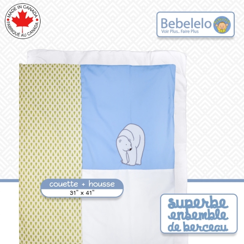 Bebelelo - Ensemble Literie - 5 Morceaux - Ours Polaire en Forêt