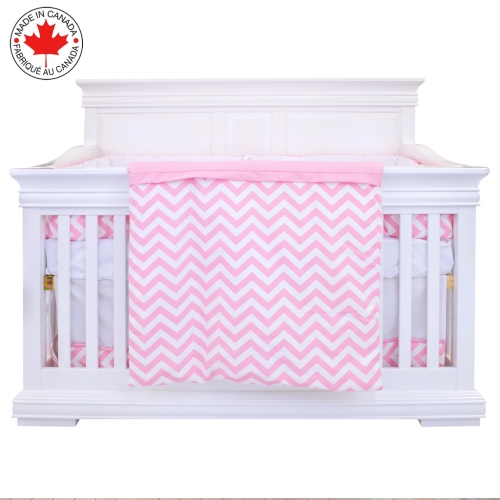 Lit de bébé Belelo - 5 pièces - chevrons roses